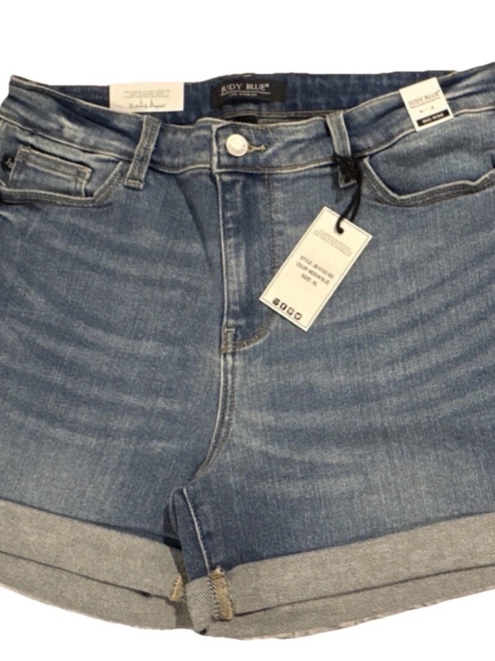 Judy Blue Women's Mid-Wash Denim Shorts - Blue